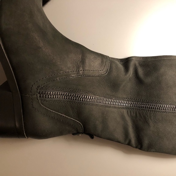 Aldo Knee high leather upper boot with side zipper. Size 6. - Picture 5 of 9